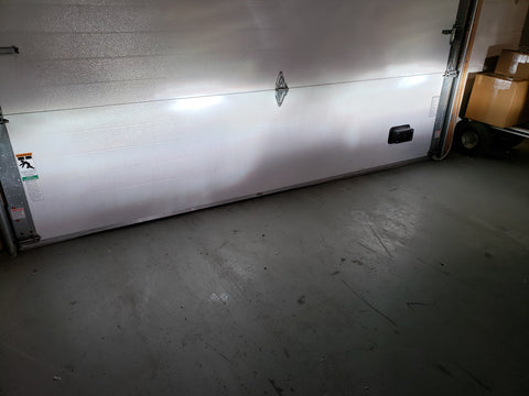 Wall view of DAMA rebased bulbs light test