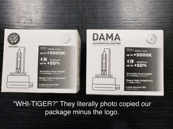 Fake product with exact duplicate copy of DAMA D3S Packaging