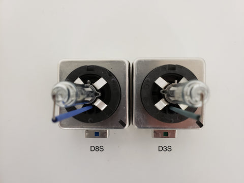 Showing the difference in between D8S and D3S base difference