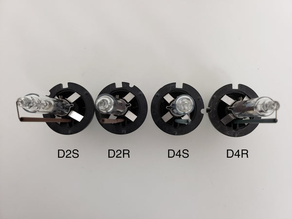 Showing different base types of D2S, D2R, D4S and D4R