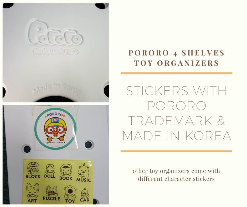 Pororo Trademark, stickers and Made In Korea