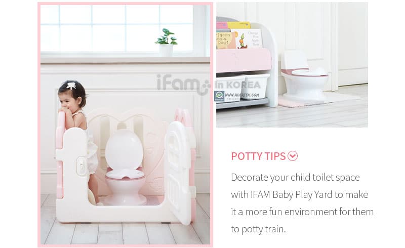 Decorate their potty area - a pleasant environment helps during potty training too!