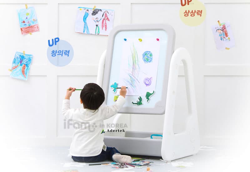Nurturing creativity starts young with a blank piece of board for imagination play