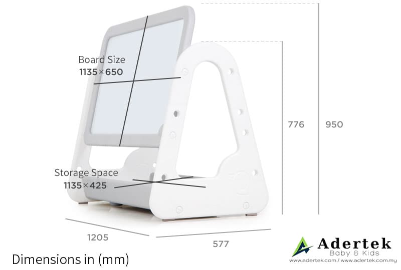 Easy Magnetic Whiteboard - MEGA dimension