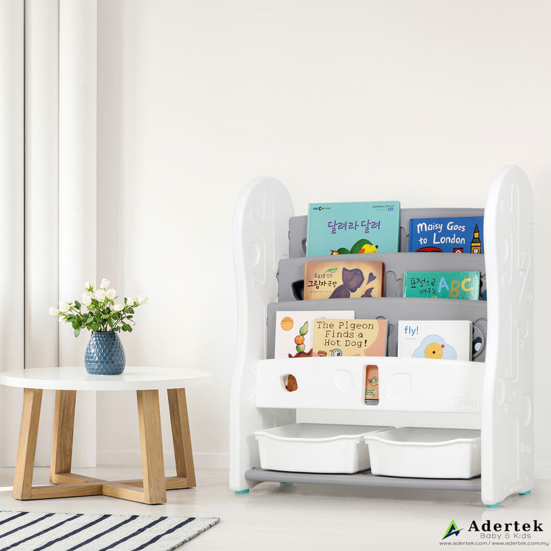 kids grey bookshelf