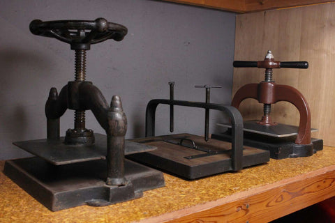 cast iron book presses