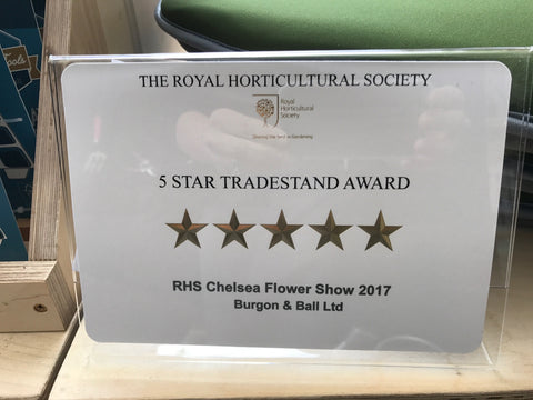 Five star award at RHS Chelsea 2017