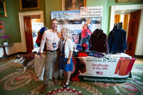 Sue and Paul with their Wintergreen display. Photo courtesy of the White House.