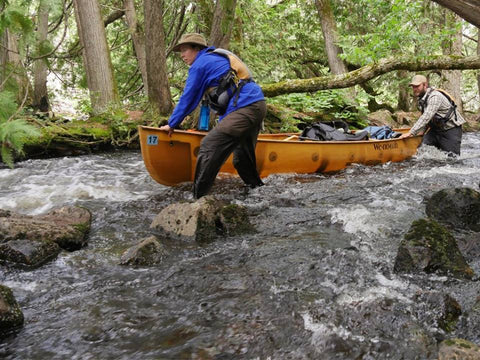 canoe on river