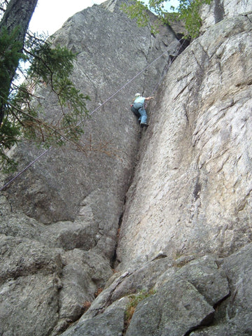 rock climbing in northern minnesota. carlton peak. ely, mn. 
