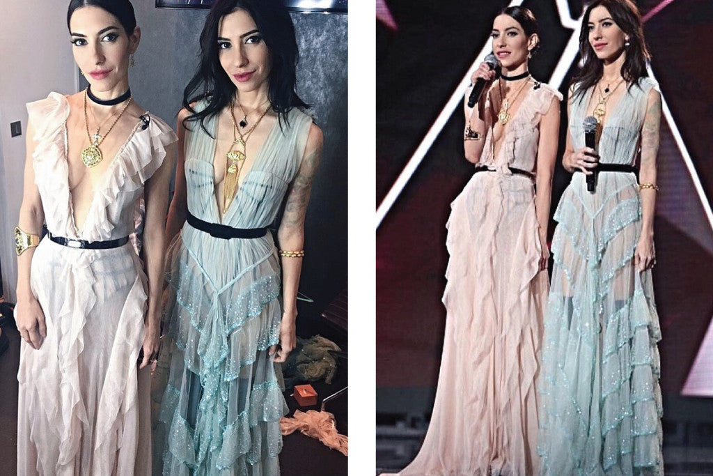 the veronicas wearing Au Revoir Les Filles jewellery to Arias Music Awards