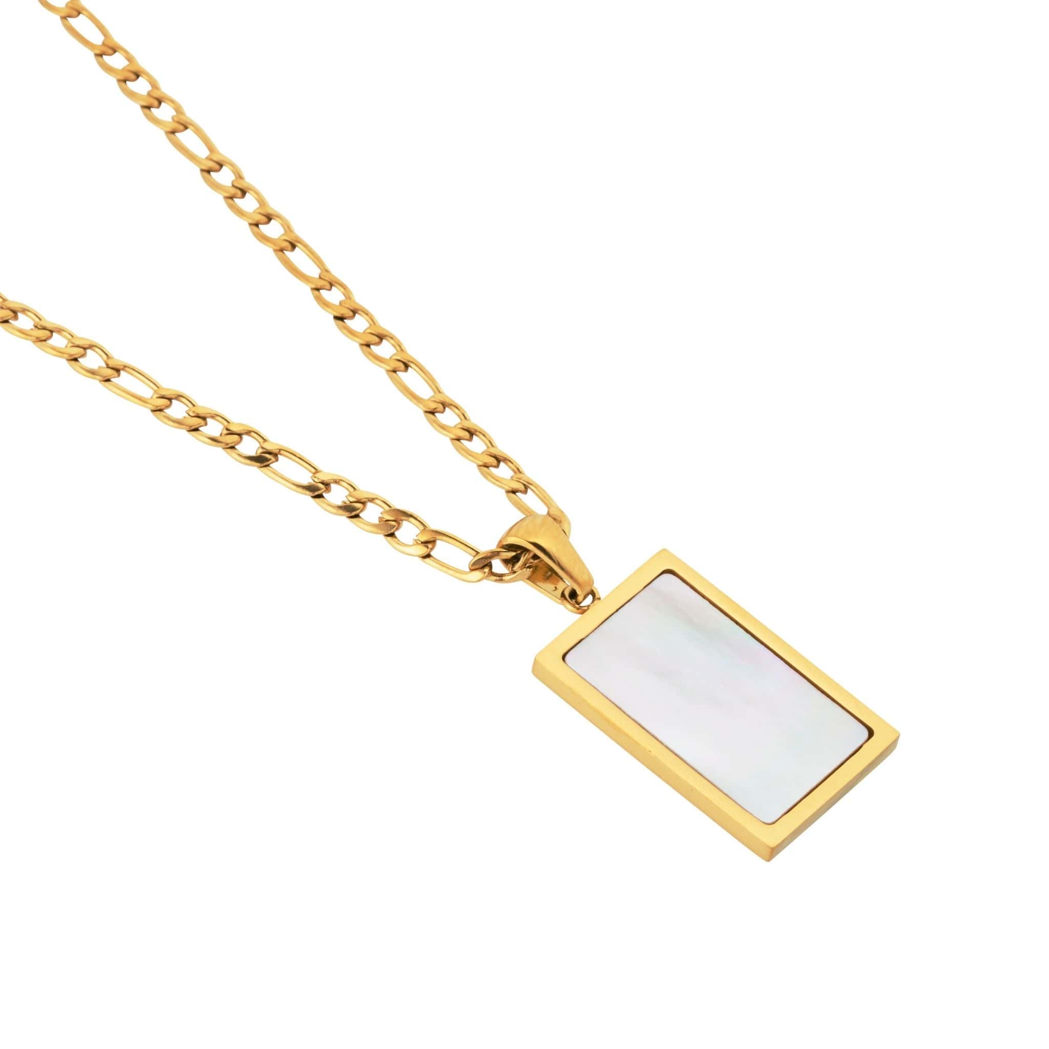 Devotion Necklace - 18K Gold Plated - Mother of Pearl – Au Revoir