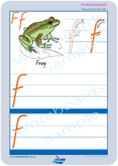 VIC Modern Cursive Font School Readiness Australian Animal Alphabet Worksheets for Childcare and Kindergarten