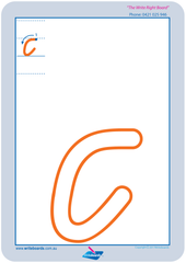 QLD Modern Cursive Font large alphabet worksheets for Occupational Therapists and Tutors
