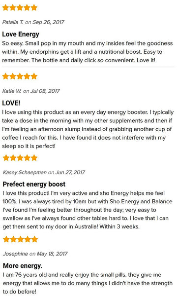 sho energy vegan b vitamin & matcha reviews