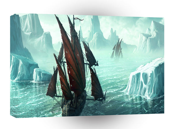 Abstract Transport Cold Sea Vikings A1 Xlarge Canvas