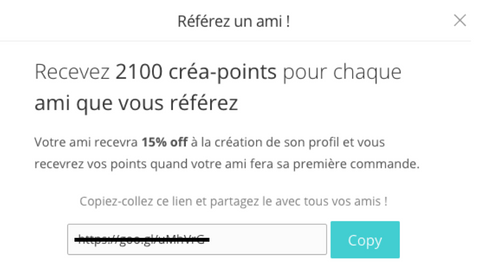 Copiez votre lien et envoyez-le à vos amis