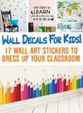 Classroom wall decals - inexpensive and adorable