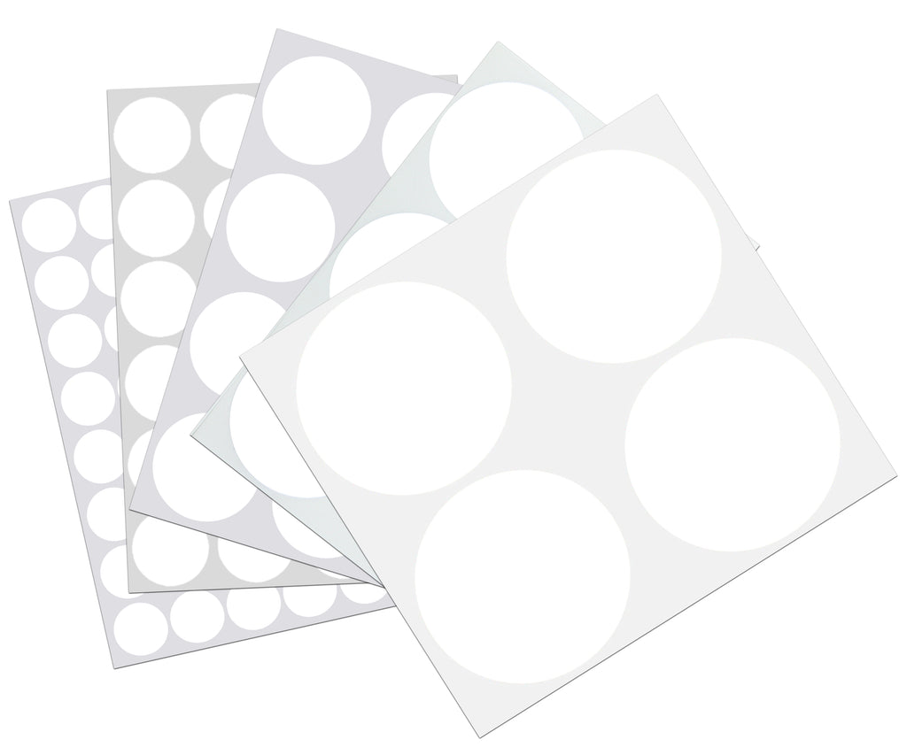70Sheets/Pack CLOTHING LABELS SIZE TAGS Round Dot Stickers Size XS-5XL 