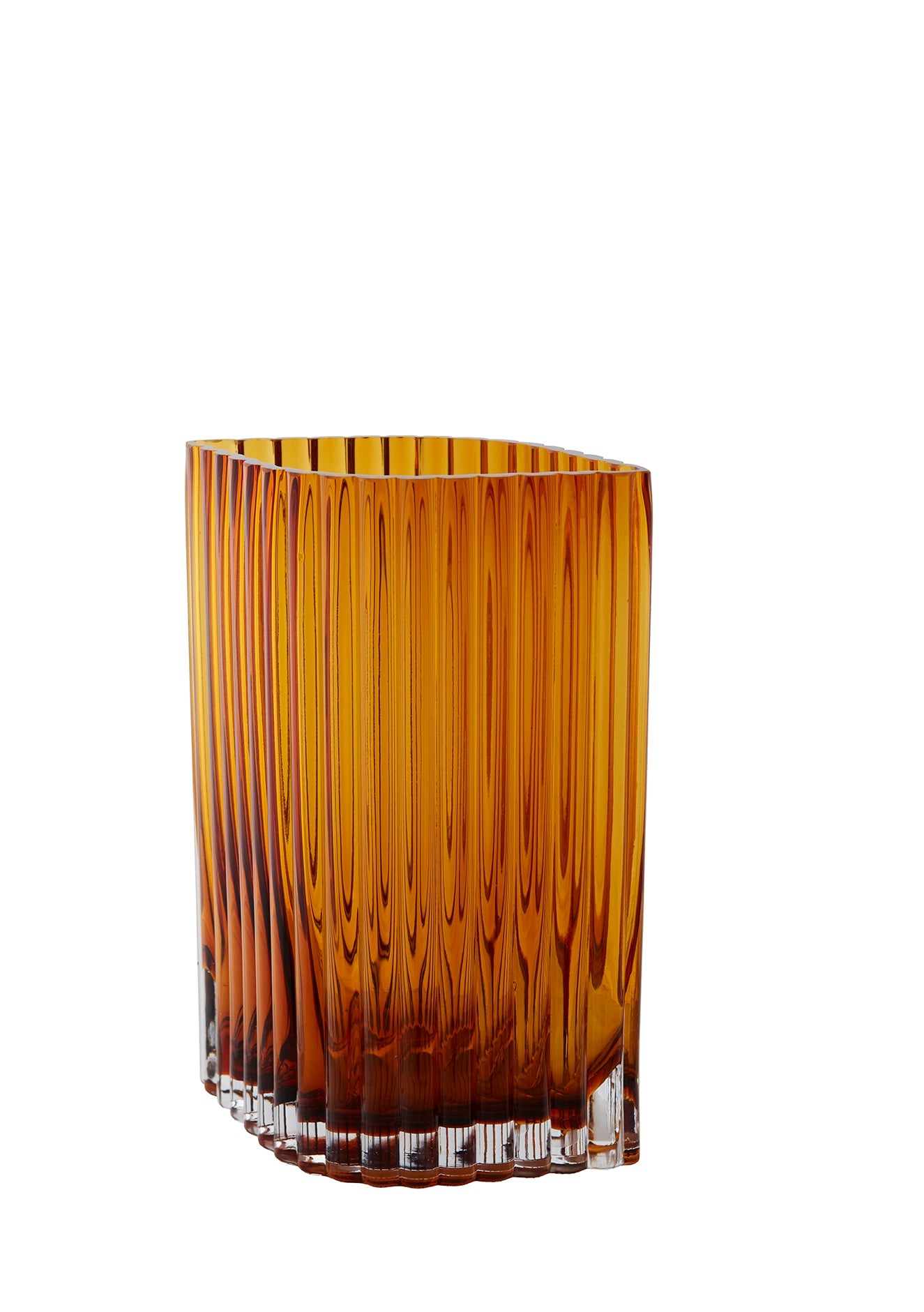 Folium Vase Amber Large
