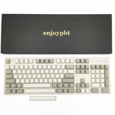 enjoypbt blank pbt keycap set beige box set