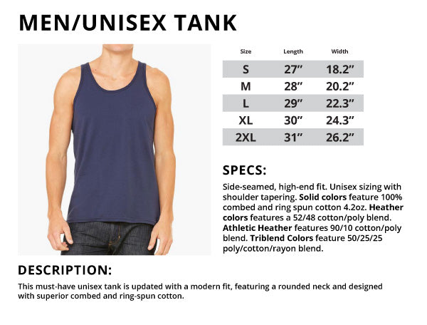 Unisex Tank Sizing Chart