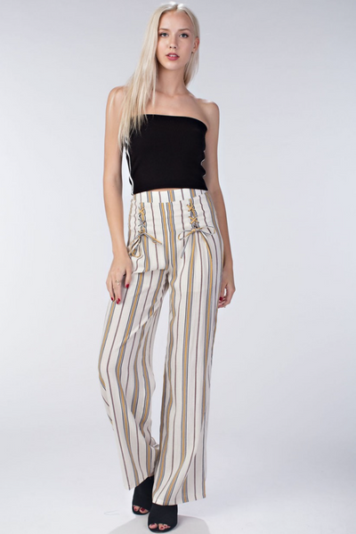 pink striped palazzo pants