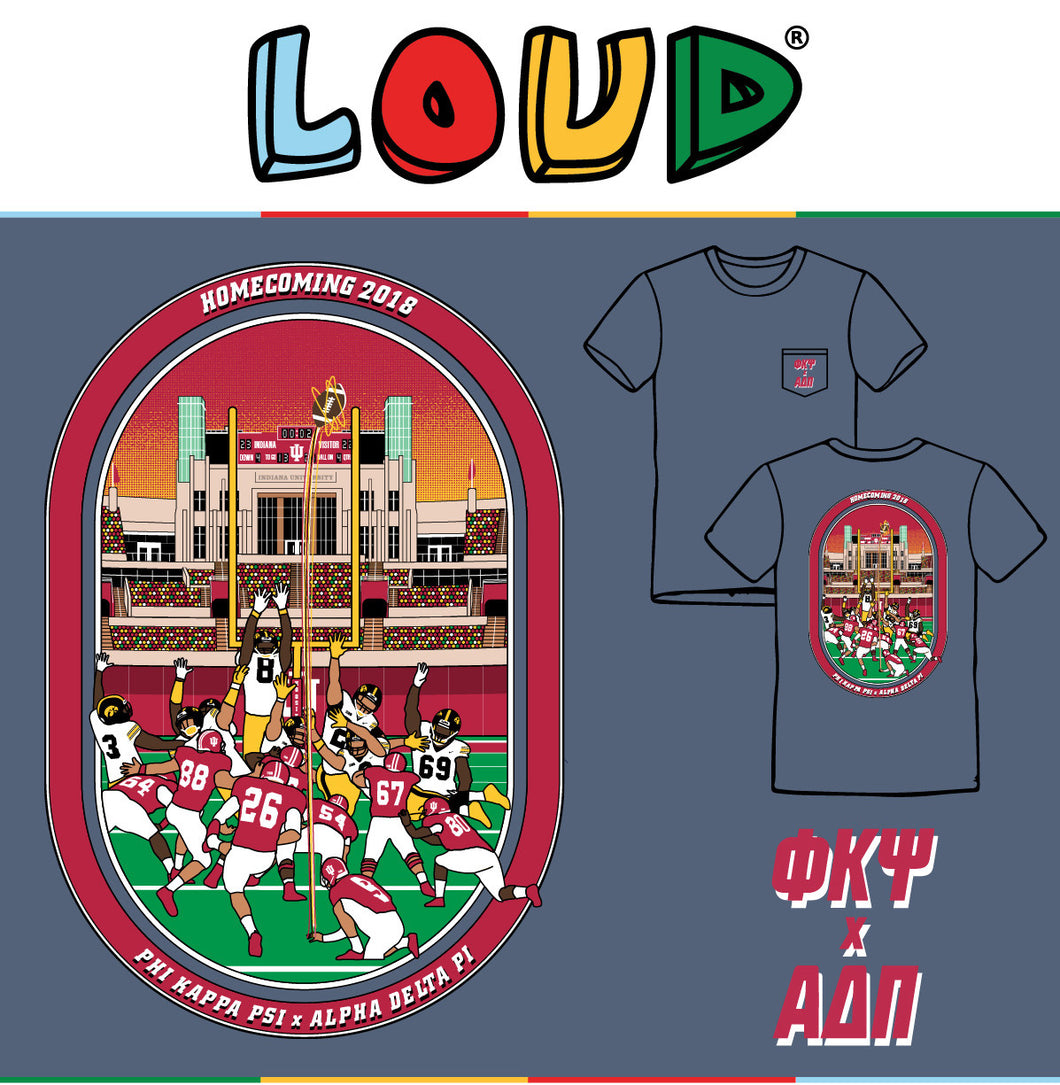 Indiana Phi Kappa Psi Homecoming Pocket Tees
