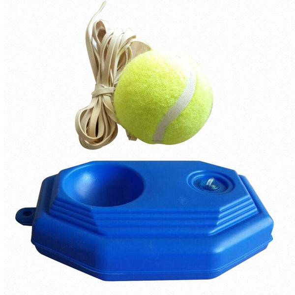 Tennis Training Tools for Kids Adult Beginner Airpow Tennis Trainer Singles Training Self-Study Practice Rebound Ball Blue, Tennis Training Tool Tennis Baseboard and 2 Balls with Rope