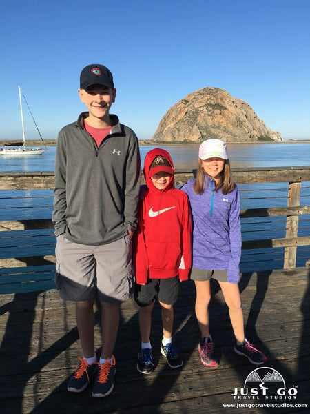 Kids in Morro Bay in the morning