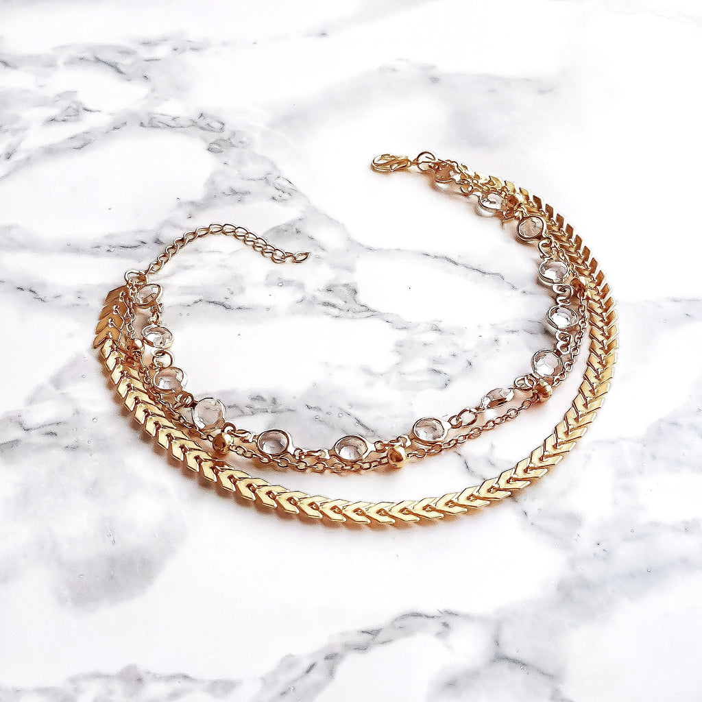 Spring Spirit Anklet- Gold