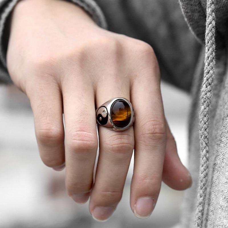 Men S Ying Yang Tiger Eye Protection Ring Zenheavens,How To Make An Origami Rose Step By Step