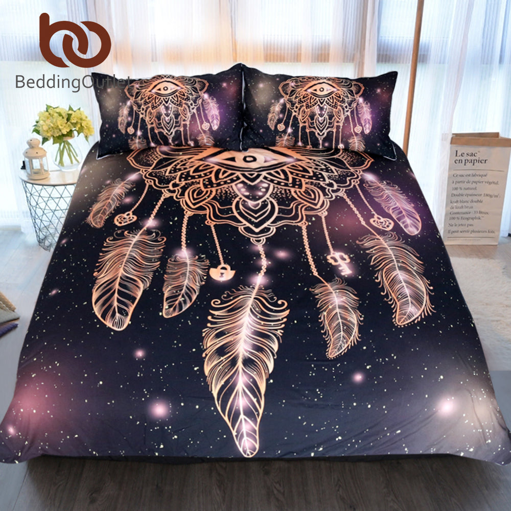 Beddingoutlet Eye Dreamcatcher Bedding Set King Size Luxury Galaxy