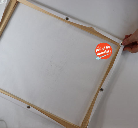 how to stretch Canvas Paint by Number kit