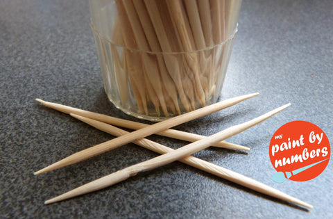 Toothpicks for tiny spaces in painting