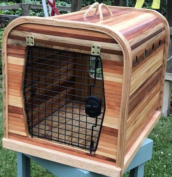 wood designer dog crate