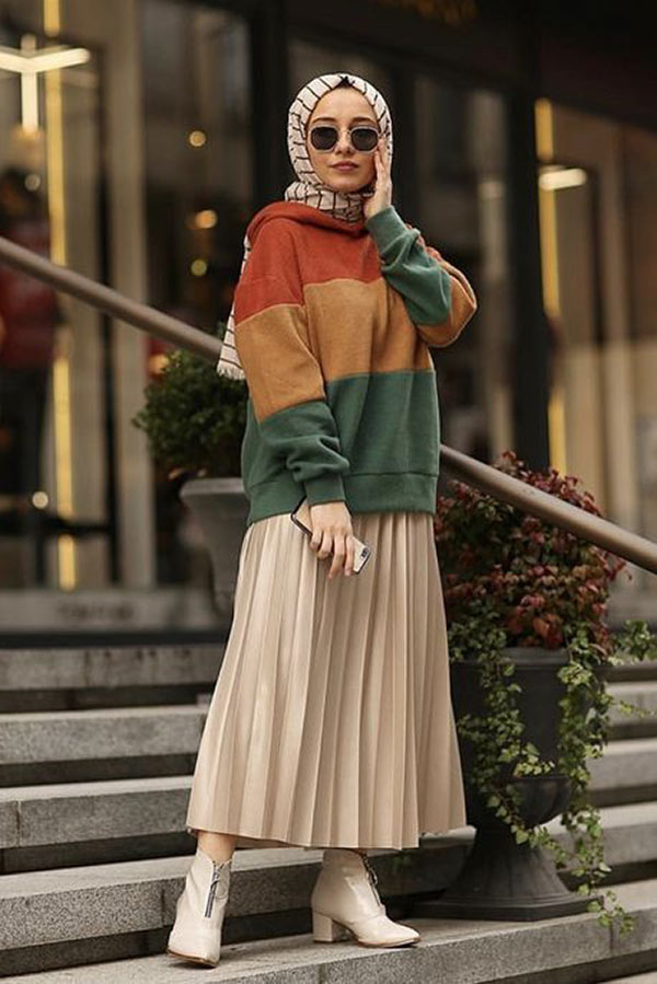 Muslim Women Ladies Fashion Blouse Tops Long Sleeve Casual Loose T-shirt  Islamic 
