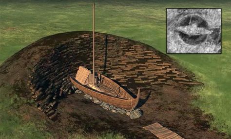 Possible status of the ship inside burial mound