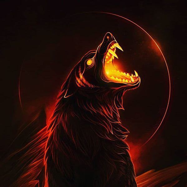 Fenrir the Wolf that was destined to swallow Odin the Allfather 