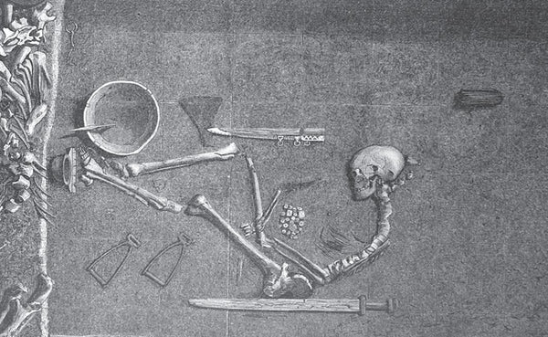 BJ 581 Viking female burial mound belonging to a shieldmaiden 