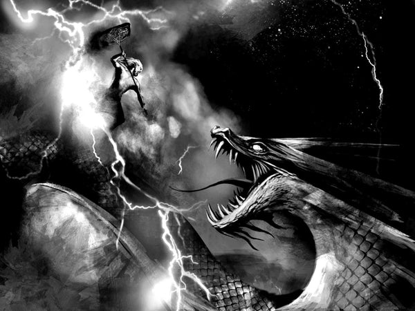 Thor Norse God of Thunder and Storm VS Jormungand the Midgard Serpent 