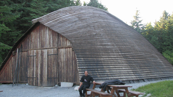 The construction of Viking boathouse 
