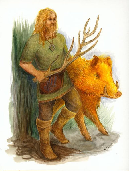 Freyr God of Fertility used an antler and joined battle of Ragnarok