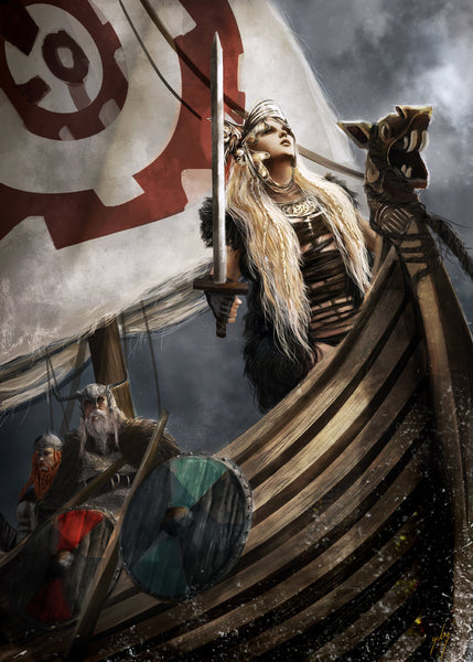 Viking shieldmaiden Hervor