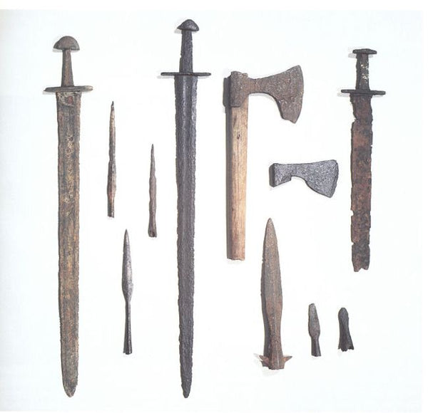 Viking weapons recovered from the Tisso lake