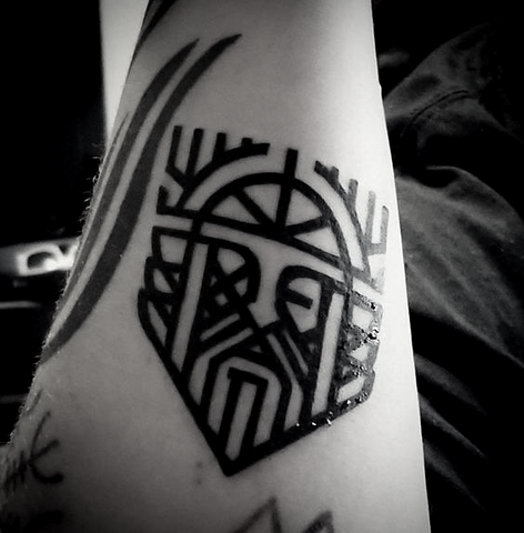 Simple Odin tattoo depicting Odin one eyed. 5 Ideas of Odin's tattoos for Odin Worshippers