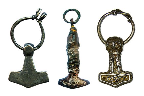Thor Hammer Viking Jewelry Pendant found in the Viking archaeological site 