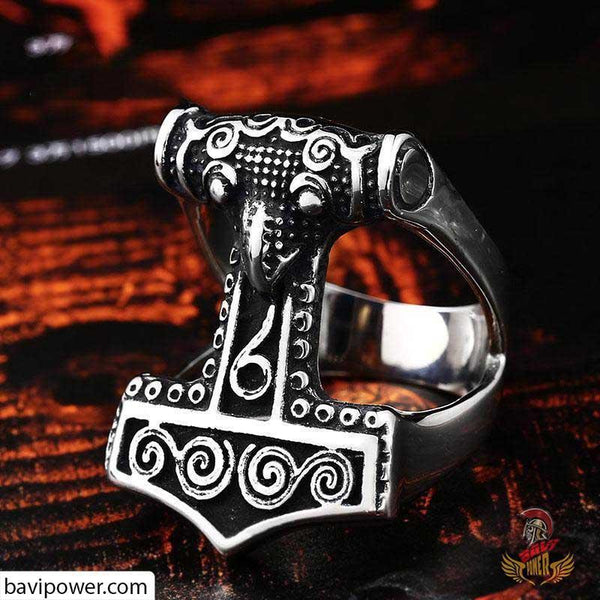 Thor Mjolnir Hammer Viking Ring 