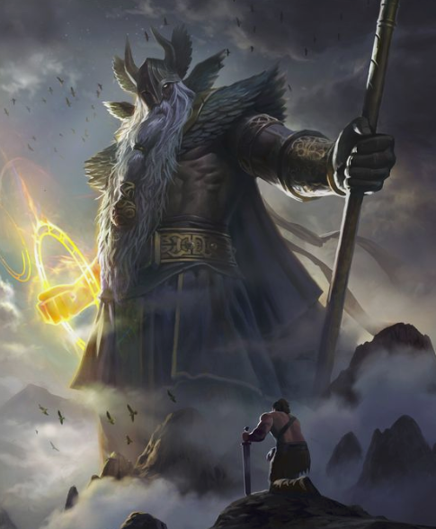 Hail Odin the Allfather. In Norse mythology, Odin the Allfather was the ruler of Valhalla the great hall where Odin would welcome the fallen warriors to come and feast with the gods.