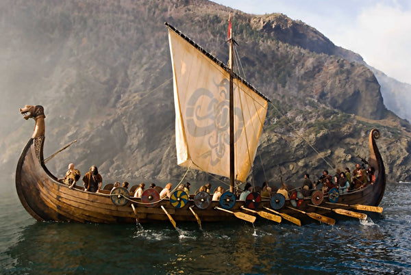 Viking dragon ship sail